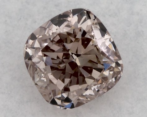 GIA 0.21 Carat Fancy Pink Brown-VS2 Cushion Modified Cut Natural Diamond